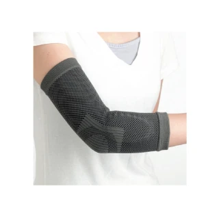 【海夫健康生活館】居家 肢體護具 未滅菌 居家企業 竹炭矽膠 護肘 L號(H0061)