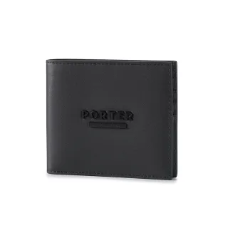 【PORTER INTERNATIONAL】斯文品味STRIKE真皮雙折短夾(黑)
