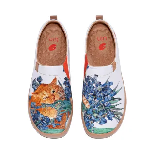 【uin】西班牙原創設計 女鞋 鳶尾花與貓彩繪休閒鞋W1010925(彩繪)