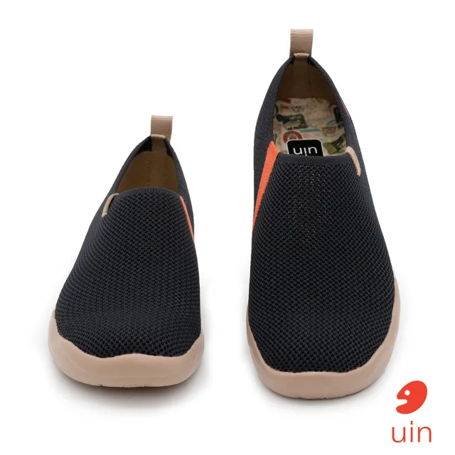 【uin】西班牙原創設計 男鞋 黯黑素色休閒鞋M1109308(素色)