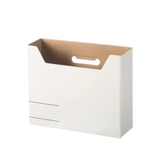 【SHIMOYAMA 霜山】10CM面寬紙質隙縫分類文件收納盒-3入(文件盒/書架/可提式置物盒)