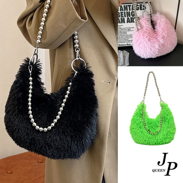 Jpqueen 流行雲彩紋路鍊條女款手提側肩斜背包水桶包(4