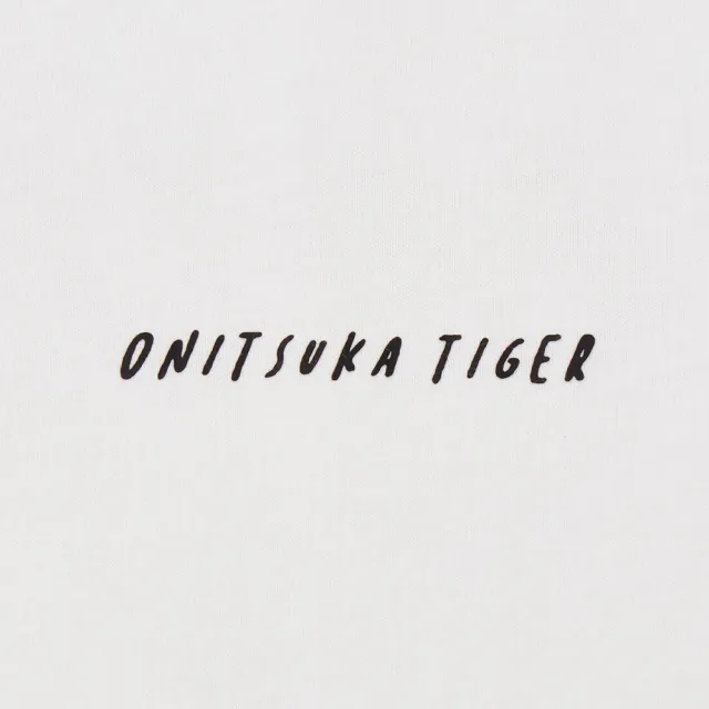 【Onitsuka Tiger】Onitsuka Tiger鬼塚虎-白底綠色塗鴉印花兒童短袖上衣(2184A196-100)