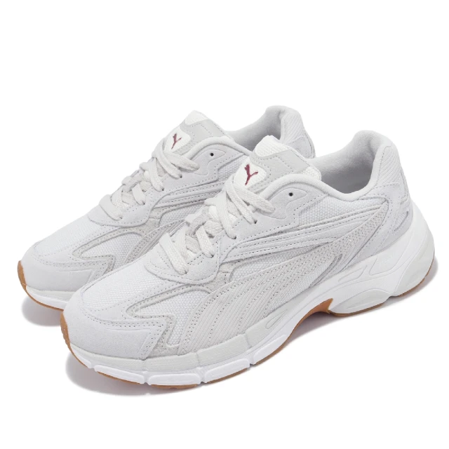 PUMAPUMA 休閒鞋 Teveris Nitro Corduroy 男鞋 女鞋 白 灰 輕量 麂皮 復古 運動鞋(392782-03)