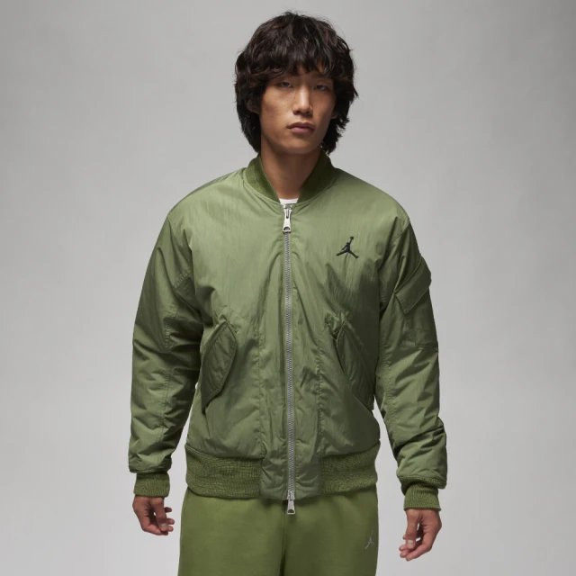 【NIKE 耐吉】外套 男款 運動外套 夾克 AS M J ESS STMT ECO RNEGDE JKT 綠 FB7317-340