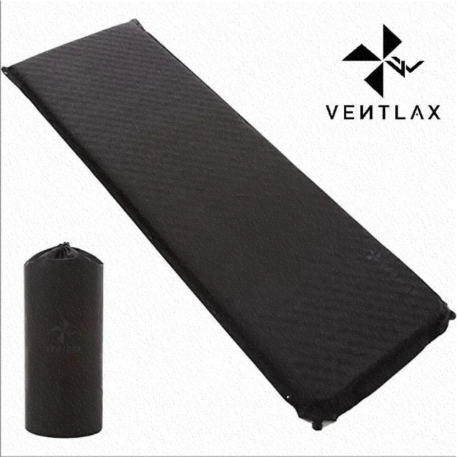 VENTLAX 8cm黑色自動充氣床墊 行軍床墊 8公分厚 最佳車泊睡墊 日系超高品質(加價購)
