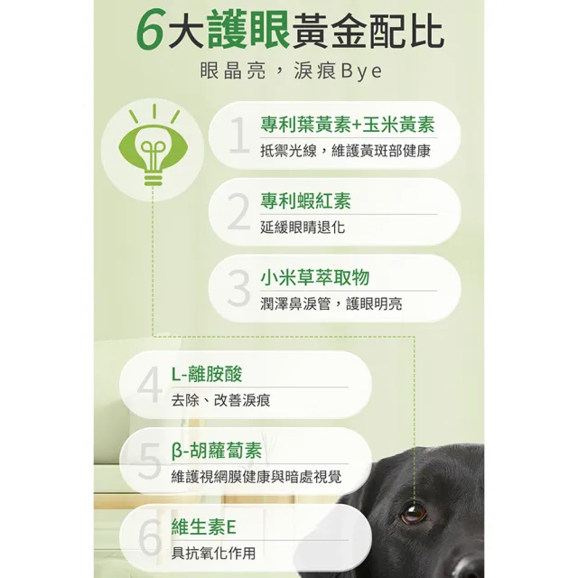 【Furluv 樂球】佳犬晶透澈 咀嚼錠 1盒組(狗眼睛保健品/狗葉黃素/寵物保健)