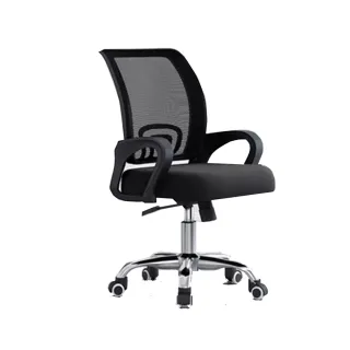 【E家工廠】辦公椅 電腦椅 書桌椅 升降椅 電腦椅子 會議椅 人體工學椅 靠背椅(394-HB辦公椅（黑色）)