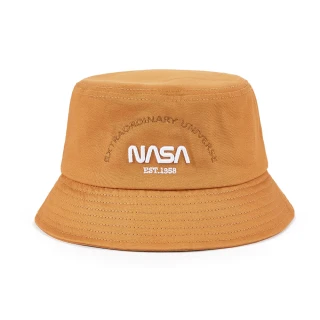 【NASA SPACE】正版授權太空系列 美式街頭風LOGO漁夫帽/NA30007-10(焦糖)