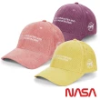 【NASA SPACE】正版授權太空系列 美式復古LOGO燈芯絨棒球帽/NA30006(5色可選)
