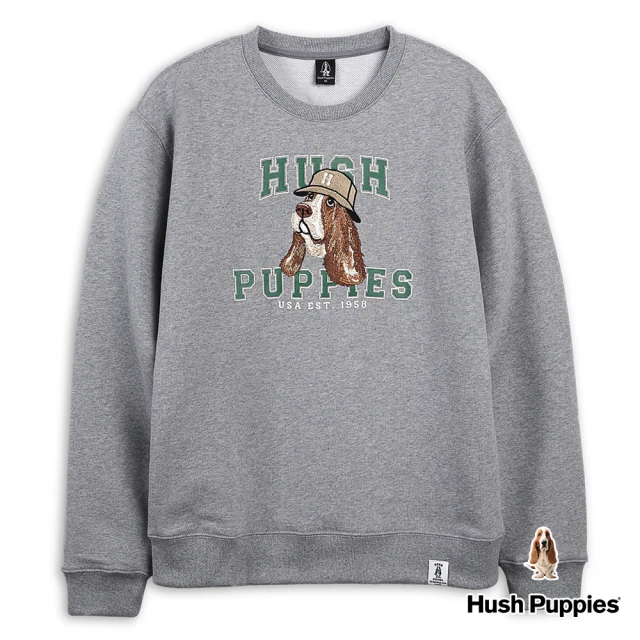 Hush Puppies 男裝 上衣 素色Q版刺繡漁夫帽狗短