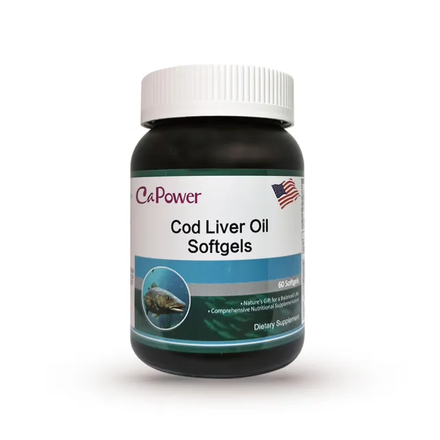 【美國Capower加柏爾】鱈魚肝油軟膠囊超值組(60粒/瓶)