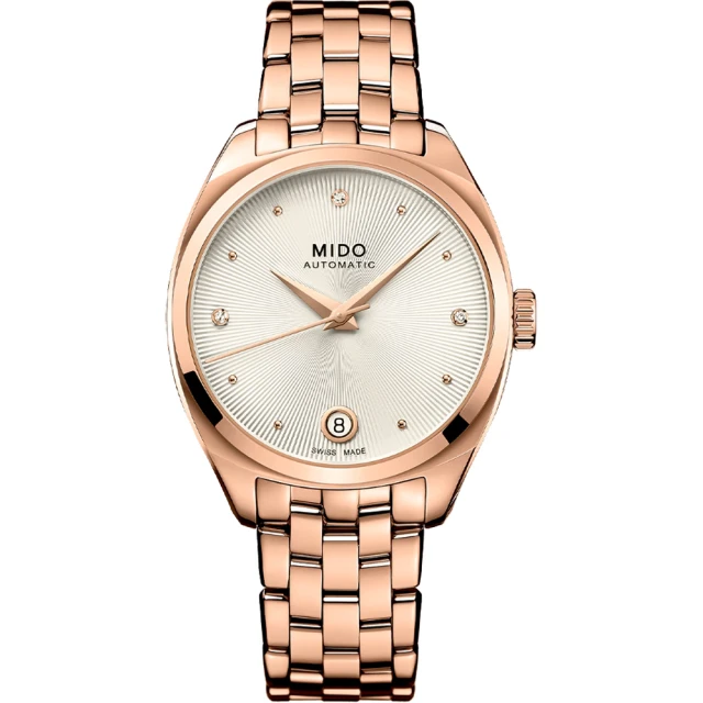 MIDO 美度 官方授權 Belluna 皇室真鑽機械女錶-33mm 聖誕節 禮物(M0243073303600)