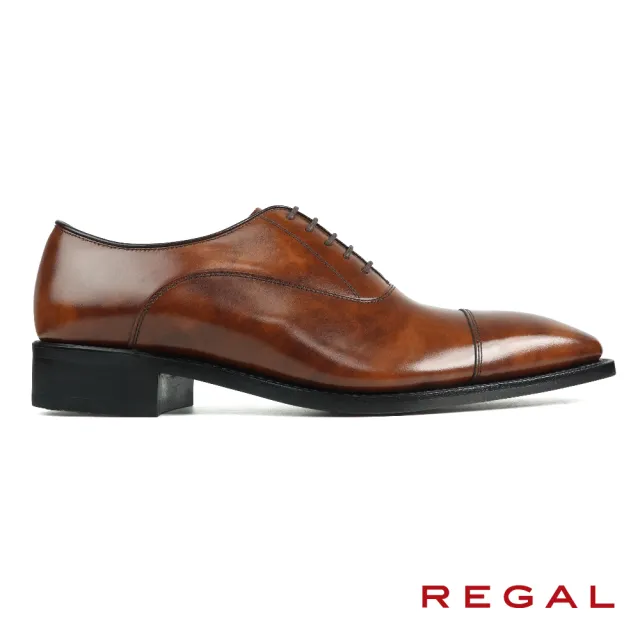 【REGAL】日本原廠固特異製法質感綁帶牛津鞋 棕色(315R-BR)