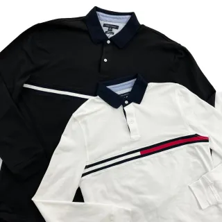 【Tommy Hilfiger】長袖polo衫 現貨 湯米 長袖 大尺碼 polo衫 下擺開衩 平輸品(polo衫9447DG3)