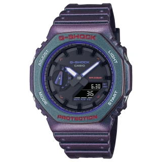 【CASIO 卡西歐】G-SHOCK虛擬遊戲世界雙顯錶(GA-2100AH-6A)