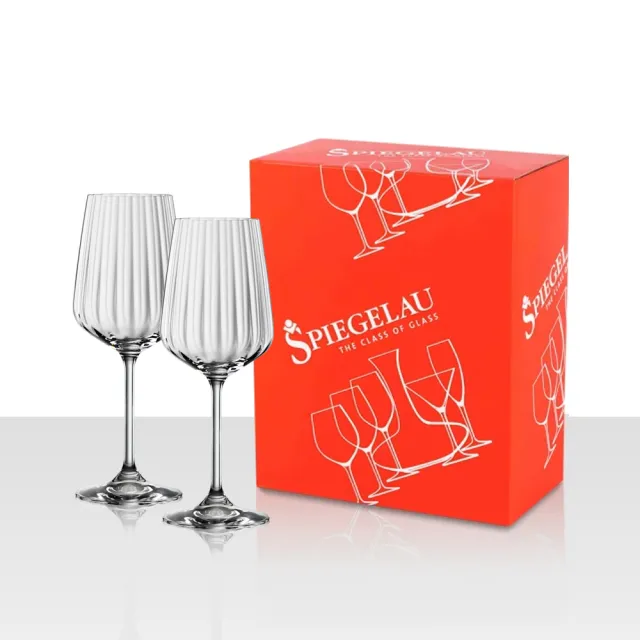 【Spiegelau】歐洲製Lifestyle白酒杯/2入組/440ml(直紋品)