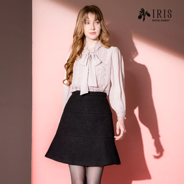 Iris Girls 艾莉詩 甜美假兩件格紋洋裝-2色(35