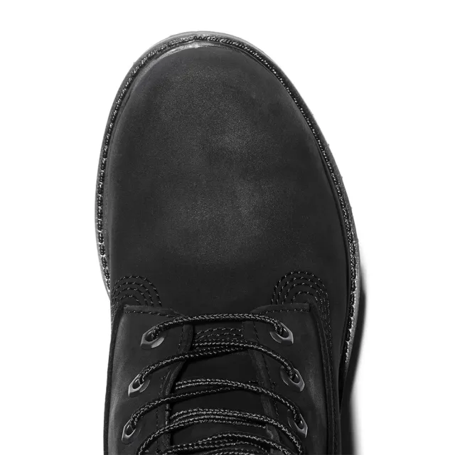【Timberland】女款黑色磨砂皮革六吋靴(8658A001)