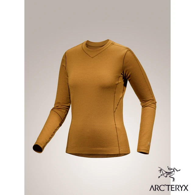 Arcteryx 始祖鳥 女 Rho 羊毛長袖圓領衫(育空褐