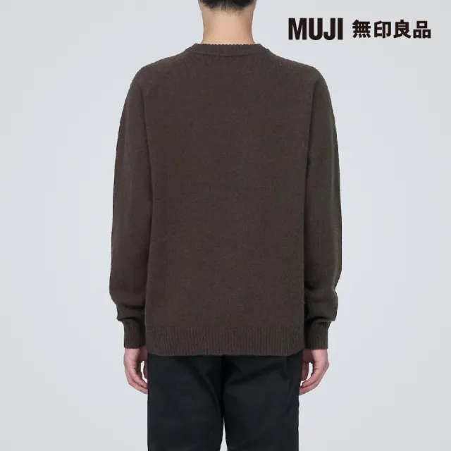 【MUJI 無印良品】男羊毛混氂牛毛圓領針織衫