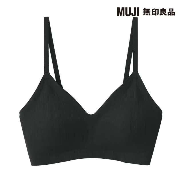 【MUJI 無印良品】女棉混舒適螺紋胸罩(共4色)