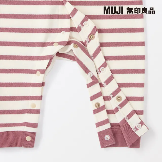 【MUJI 無印良品】新生兒起毛柔滑長袖連身衣(共2色)