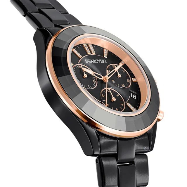 【SWAROVSKI 施華洛世奇】Octea Lux Chrono 計時時尚腕錶-39mm   母親節(5610472)