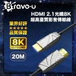 【Bravo-u】協會認證 劇院首選 HDMI2.1光纖8K超高畫質影音傳輸線-20米