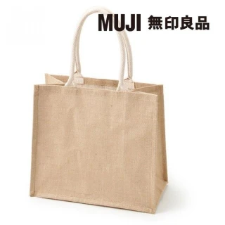 【MUJI 無印良品】黃麻購物袋A4(原色)