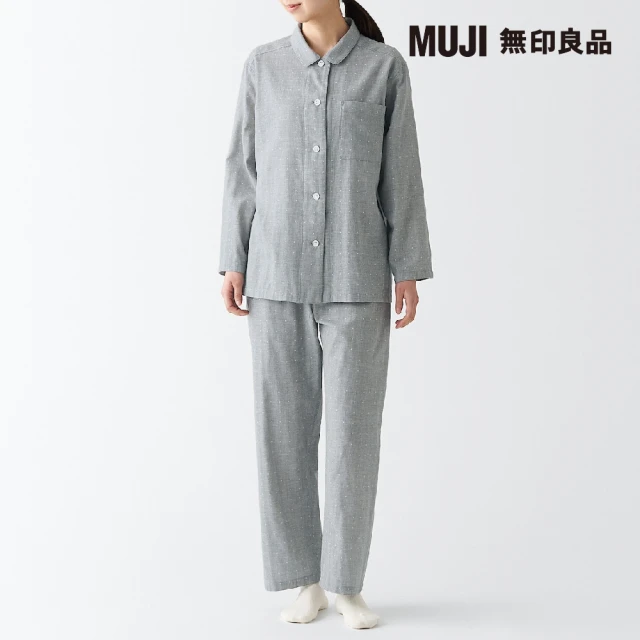 【MUJI 無印良品】女有機棉無側縫二重紗織家居睡衣(共4色)