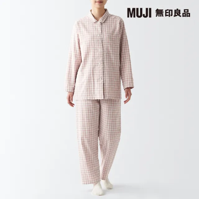【MUJI 無印良品】女有機棉無側縫二重紗織家居睡衣(共4色)