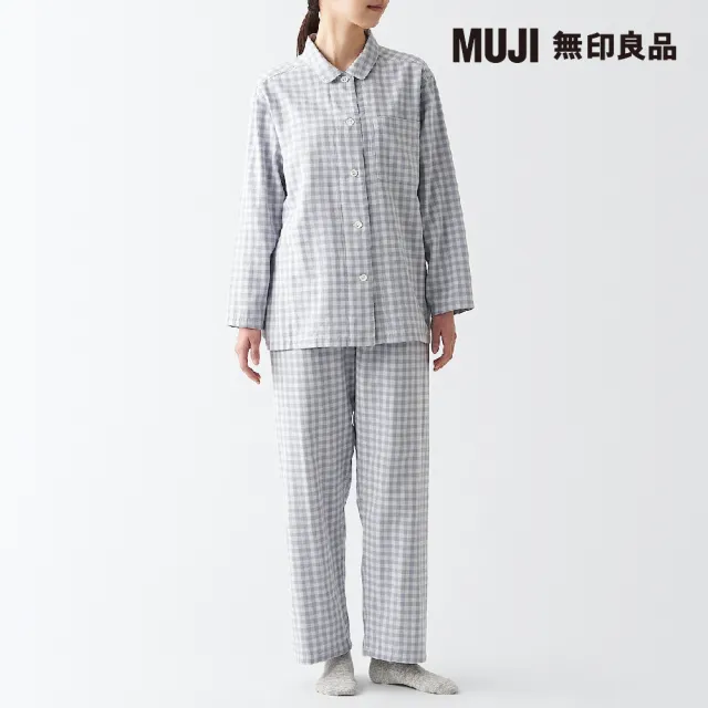 【MUJI 無印良品】女有機棉無側縫二重紗織家居睡衣(共4色)
