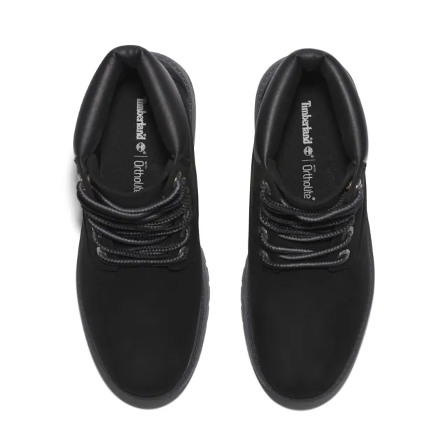 【Timberland】女款黑色 Stone Street 6吋厚底防水靴(A5RH5015)