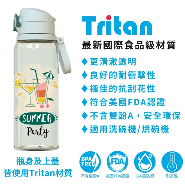 【Home Tune 家音】兒童水壺彈蓋直飲 680ml(美國Tritan材質)