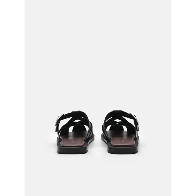 【PEDRO】Eden 金屬扣環鏤空涼鞋-米黃/黑色(小CK高端品牌)