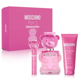 【MOSCHINO】泡泡熊女性淡香水春季禮盒-淡香水100ml+香體乳100ml+隨行香氛10ml(專櫃公司貨)