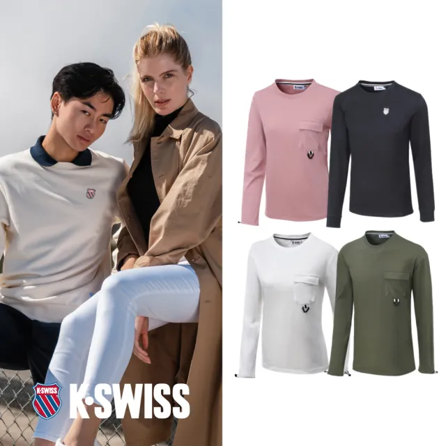 【K-SWISS】長袖T恤 Pocket / Cuff SL Tee-男女-八款任選