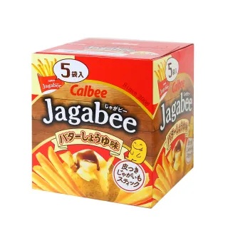 【Calbee 卡樂比】日本加卡比薯條-醬油奶油味盒裝(80g)