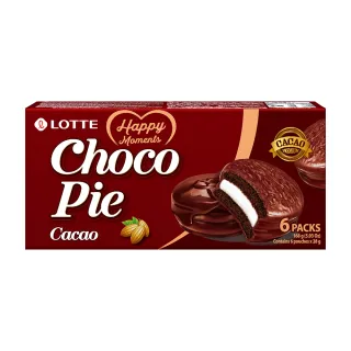 【Lotte 樂天】LOTTE 黑巧克力派6顆裝