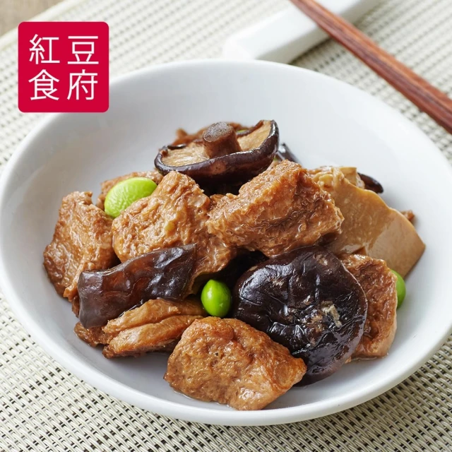 紅豆食府 家常烤麩200g±4.5%/盒_共3盒(知名上海老品牌 年節必備團圓菜)