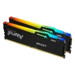 【Kingston 金士頓】FURY Beast RGB DDR5 6000 64GB (32GB x2) PC 記憶體 黑 (KF560C36BBEAK2-64) *超頻