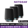 【NETGEAR】3入 ★ WiFi 6 三頻 AX6000 Mesh 2.2GHz 四核 + 1GB RAM 10G埠 路由器/分享器(Orbi RBK863SB)