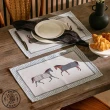 【SOLO 歐洲家居】LCW Home 33x50CM 古典雙馬餐墊/桌布 2件一組