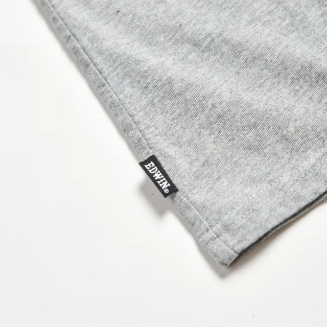【EDWIN】男裝 溫度變色W LOGO短袖T恤(麻灰色)