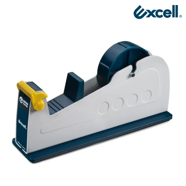 【Excell.tw】Excell ET-117單軌桌上型膠帶台(穩定防滑 鐵製工業風切台 安全護蓋 文具膠帶切割器)