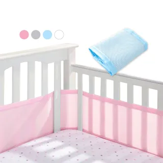 【OhBabyLying】嬰兒床透氣床圍(床圍/床邊護欄/安全護欄/居家安全/安全防護/寶寶防撞/網眼透氣床圍)
