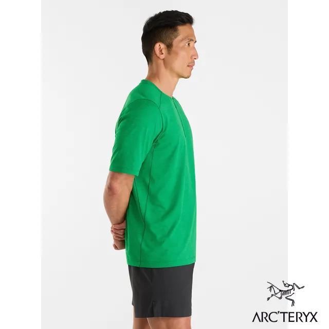 【Arcteryx 始祖鳥官方直營】男 Cormac 1/4 快乾短袖圓領衫(密林雜綠)