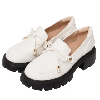 【Ann’S】ANNSTAR 丹妮婊姐聯名-創新學院2way可換鞋面設計樂福鞋5cm(米白)