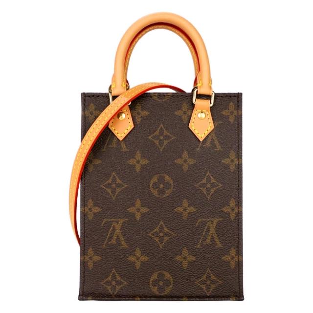 LV LOUIS VUITTON路易威登 M69442 經典 PETIT SAC PLAT 系列帆布手提/斜背包
